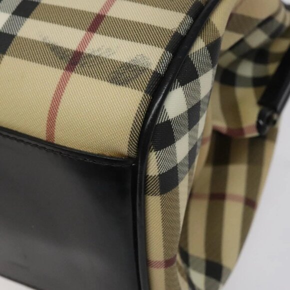 BURBERRY Nova Check Shoulder Bag PVC Beige Auth BA1737 - Picture 4 of 16